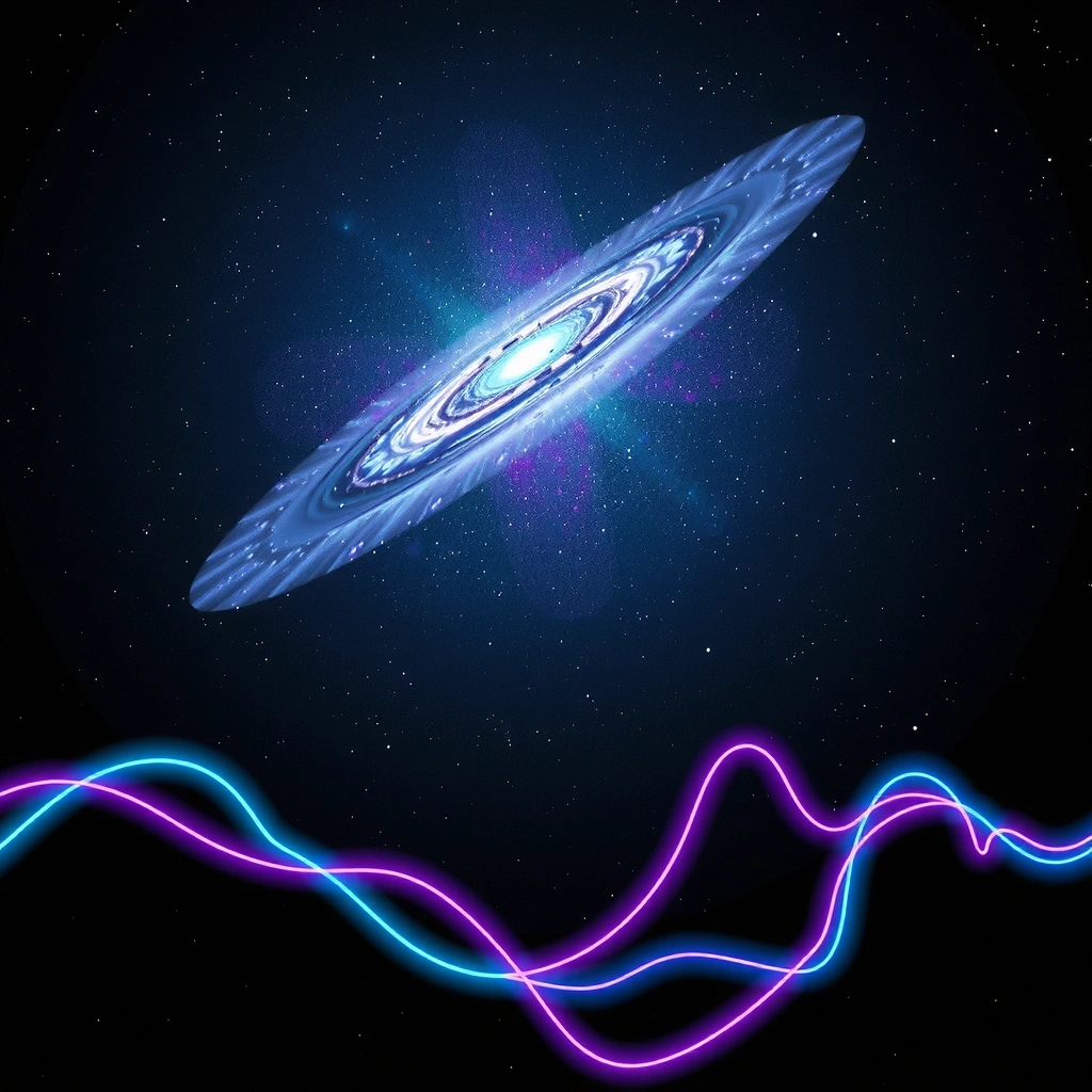 Fondo espacial estrellado con neón