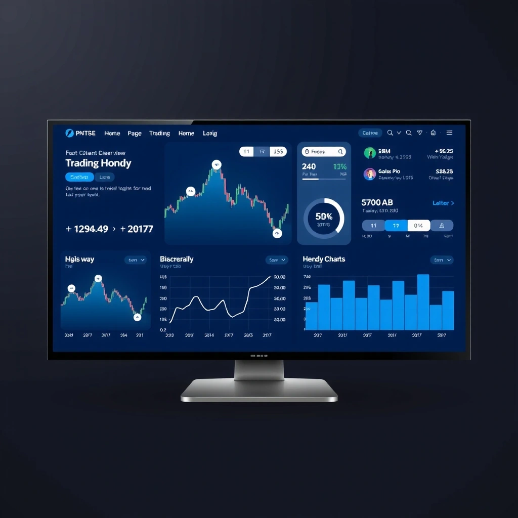 Diseño minimalista de interfaz de trading