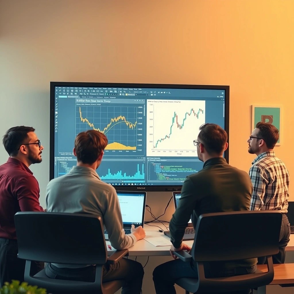 Equipo de desarrollo trabajando en nuevas funcionalidades 2012